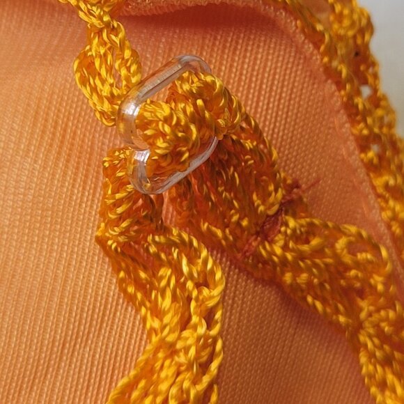 Orange Belly Dance Top Sequin Adjustable Strap Tank Top Spaghetti Strap Tunic - Picture 9 of 11